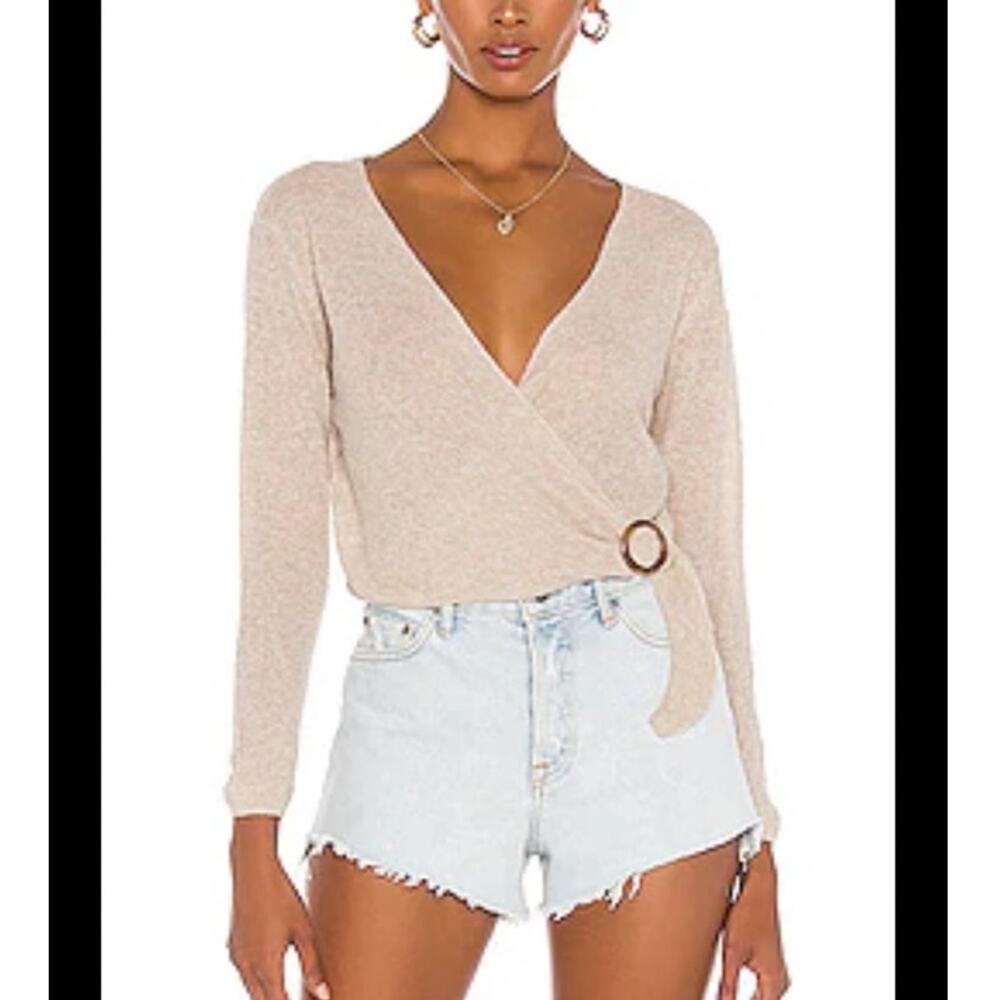 Revolve Benson Cross Front Top in Hayday One Grey Day Size Small NWT